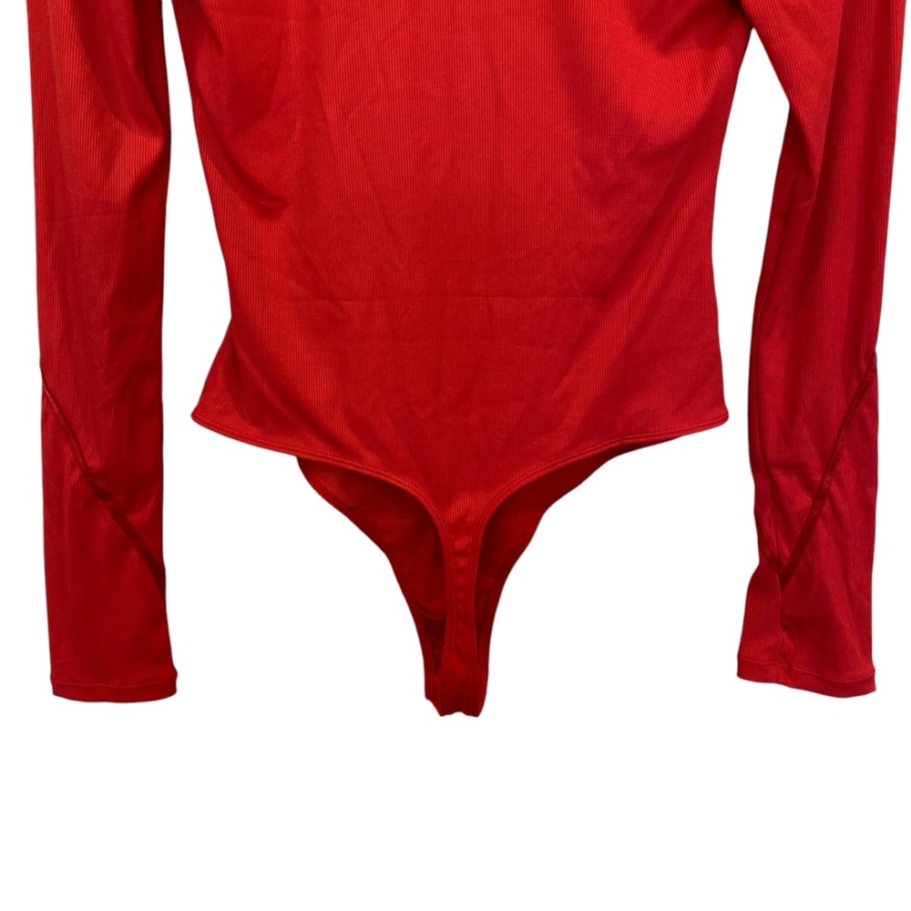 Free People Victoria Plunge Bodysuit In Garnet Rose Size Medium - Picture 7 of 10